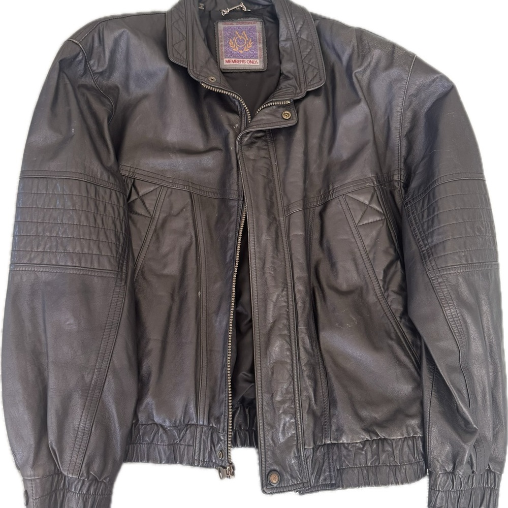 Vintage black leather jacket